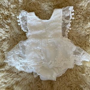NWOT 12-18 Months White Boho Baby Romper